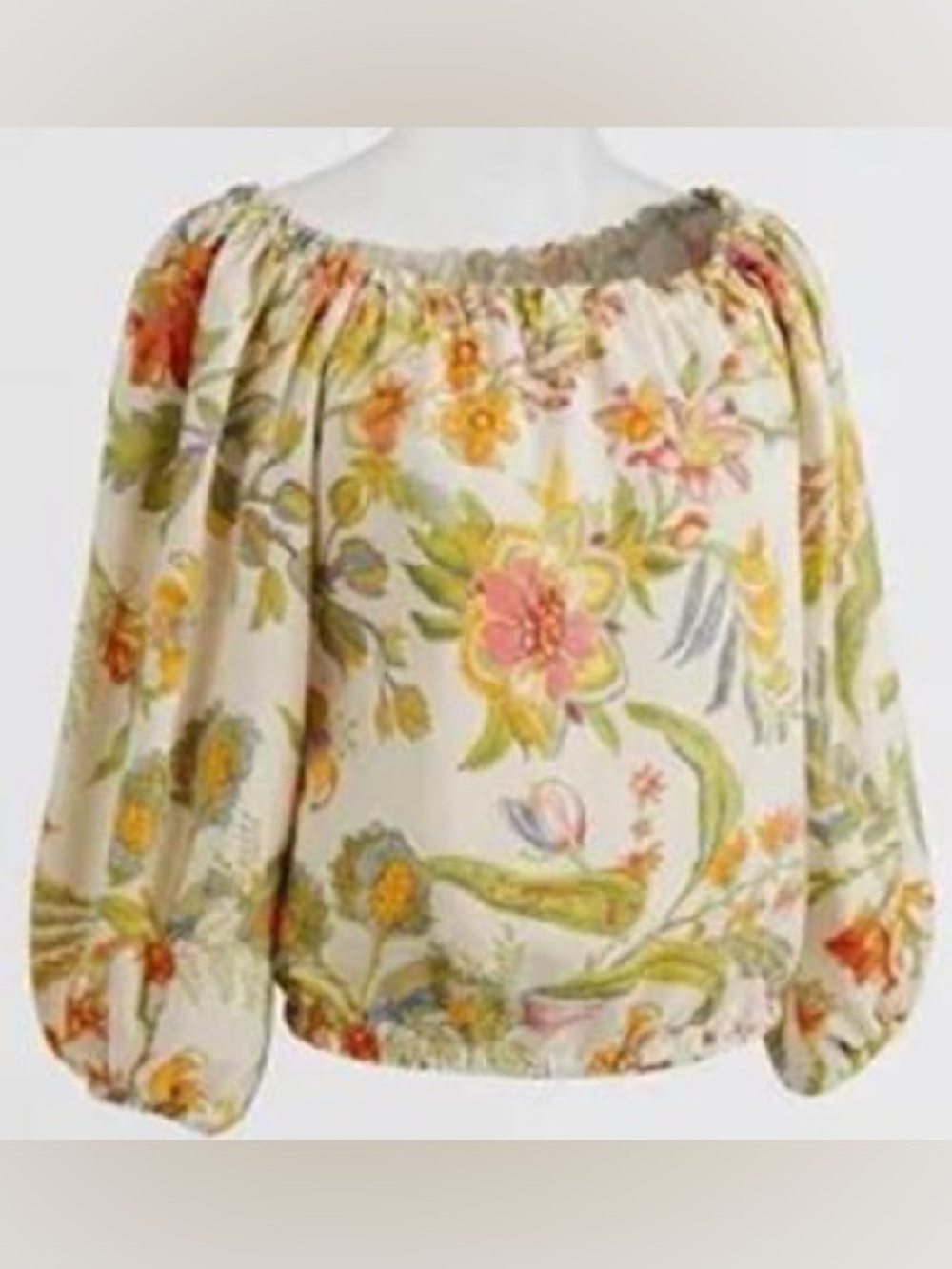 EUC – Rachel Zoe Floral Off Shoulder Balloon Sleeve Blouse – Medium - Picture 2 of 9